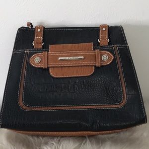 Vintage Ellen Tracy purse vegan leather embossed alligator look